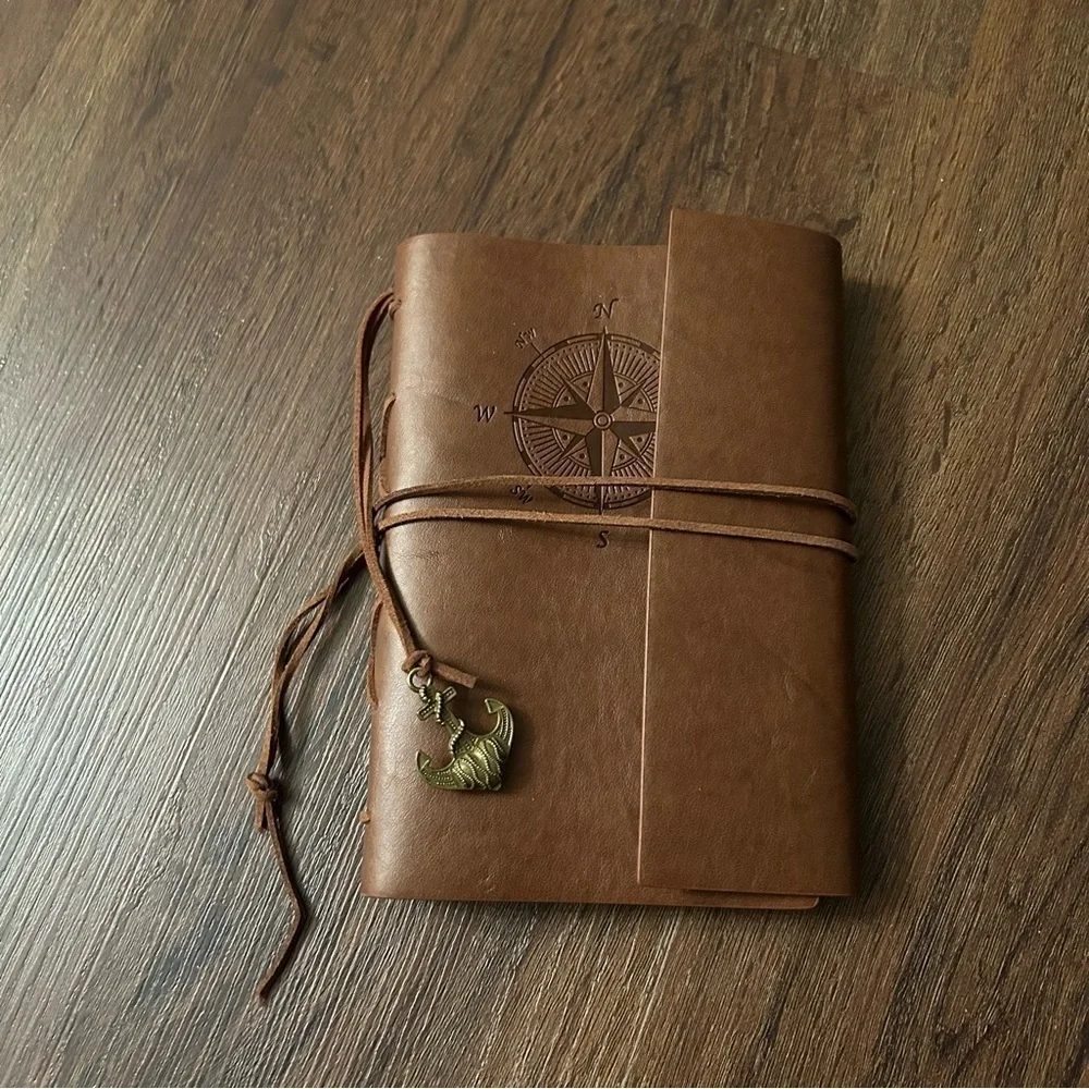 Vintage Nautical Brown Faux Leather Journal